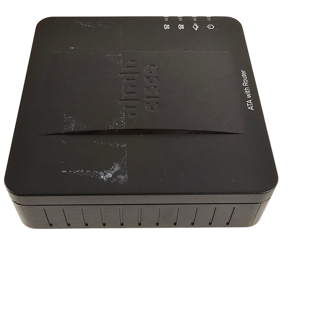 Cisco SPA122 ATA with Router VoIP Phone Adapter 2-Port Ethernet w/ Cables